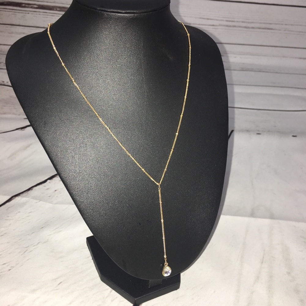 Frasier Sterling Crystal Drop Necklace - Picture 5 of 7